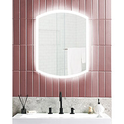 Beliani Miroir LED BEZIERS 60 cm Argenté