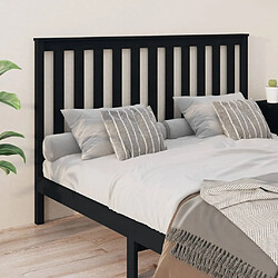 Acheter Maison Chic Tête de lit scandinave,Meuble de chambre Noir 166x6x101 cm Bois massif de pin -MN30523