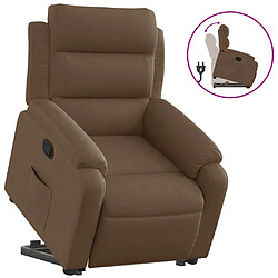 vidaXL Fauteuil inclinable Marron Tissu