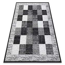 RUGSX BCF Tapis Morad RAFIA Rectangles, géométrique - gris 120x170 cm