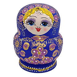 Acheter 10 pièces Russe Matryoshka Babouchka Poupées Gigognes, Peint À La Main Figurines, En Bois Stacking Dolls pour La Maison Décoration, enfants