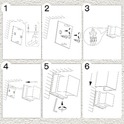 ZMH LED Wall Light - 2ER Indoor Wall Light 5W IP65 Outdoor Light Warm White Wall Corridor pas cher