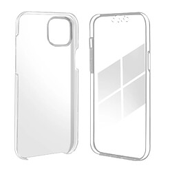 Avizar Coque pour iPhone 14 Plus Intégrale Arrière Rigide et Avant Souple Transparent