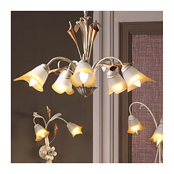 Onli Suspension LUCREZIA 5 Light Verre,Métal Ivoire pas cher