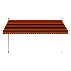 Maison Chic Auvent manuel rétractable,Store manuel de porte 350 cm Orange et marron -GKD63968