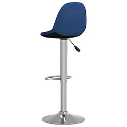 Acheter vidaXL Tabourets de bar lot de 2 bleu tissu