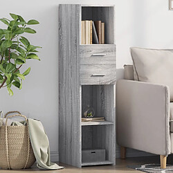 vidaXL Buffet haut sonoma gris 30x42,5x124 cm bois d'ingénierie