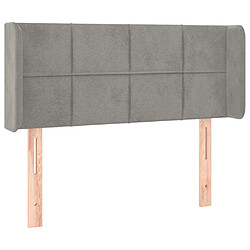 Avis Maison Chic Tête de lit scandinave à LED,meuble de chambre Gris clair 103x16x78/88 cm Velours -MN36966