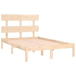 Avis vidaXL Cadre de lit sans matelas 140x200 cm bois massif