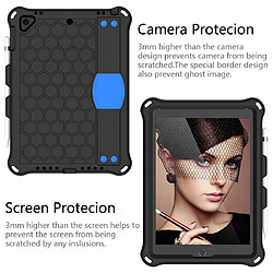 Wewoo Coque Pour iPad Air / Air 2 / Pro 9.7 / iPad 9.7 2017 / iPad 9.7 2018 Honeycomb Design EVA + PC Housse de protection antichoc à quatre coins avec sangles Noir Bleu