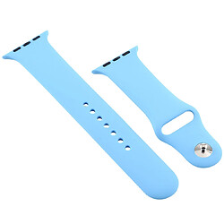 Wewoo Pour Apple Watch Series 5 & 4 44mm / 3 & 2 & 1 42mm Bracelet de montre en silicone bleu