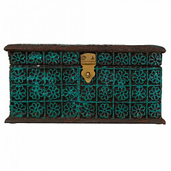 Boîte à bijoux Alexandra House Living Turquoise Peinture Bois de manguier résine synthétique Bois MDF 19 x 11 x 25 cm