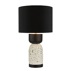 Lumière Lampe de Table Terrazzo & Noir Avec Abat-Jour