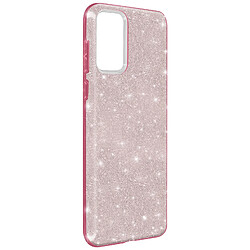 Avizar Coque Samsung Galaxy A72 Paillette Amovible Silicone Semi-rigide rose