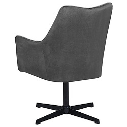 Beliani Fauteuil VAKSALA Velours Gris foncé pas cher