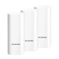 lot de 3 détecteurs d'ouverture intelligents connectés sans fils - netatmo dtg-pro