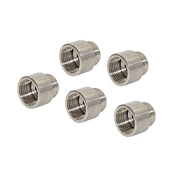 Avis 5pcs double extrémité en acier inoxydable tuyau tuyau extension connecteur adaptateur 15mm