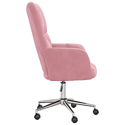 Avis vidaXL Chaise de relaxation Rose Velours