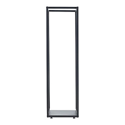 Helloshop26 Range-bûches pour usage intérieur extérieur porte-bûches design support rangement bois de chauffage 35 x 35 x 120 cm acier laqué noir 03_0006294