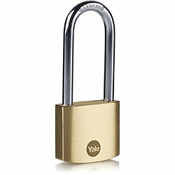 Yale Y110B/30/147/1 - Cadenas laiton 30 mm, anse acier cémenté longue L , 3 clés - Pour Casier Scolaire Ecole, Vestiaire de Sport, Boîte à Outils, Armoire