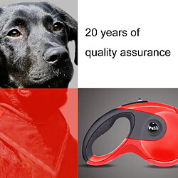 Wewoo Chiens de compagnie de haute rouge qualité automatique corde télescopique ABS en caoutchouc anti-dérapant chaîne de sécurité corde, longueur de la corde: 3m pas cher