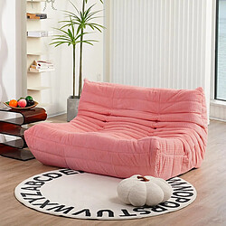 SoftEva Togo loveseat - Rose - sans assemblage, mousse double confort, support ergonomique, toucher doux