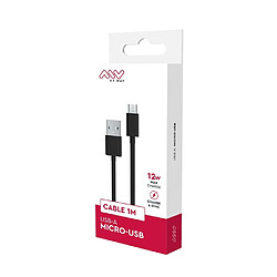 My Way Myway Câble Micro USB vers USB 2.0 Charge 12W et Synchronisation 1m Noir