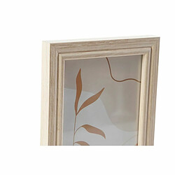 Porte photos mural DKD Home Decor Verre Naturel Marron Moderne Bois MDF (32,5 x 1,5 x 45 cm)