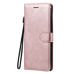 Etui en PU avec support et porte-cartes or rose pour votre Samsung Galaxy A11