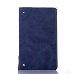 Wewoo Housse Coque Etui à rabat horizontal en cuir de style livre pour Galaxy Tab A 10.1 2019 T510 / T515avec porte-cartes et / Portefeuille Bleu marine