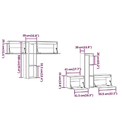 vidaXL Meubles TV 6 pcs Bois massif de pin pas cher