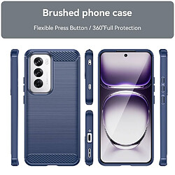 Htdmobiles Coque pour Oppo Reno 12 5G - housse etui silicone gel carbone + film ecran - BLEU FONCE