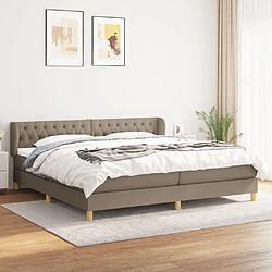 Maison Chic Lit Adulte - Lit simple Lit à sommier tapissier avec matelas moelleux - Meuble de Chambre - Taupe 200x200 cm Tissu -MN73772