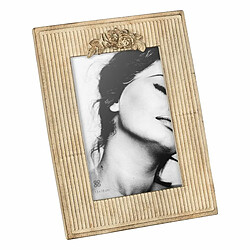 BigBuy Home Cadre photo Beige Polyrésine 19,7 x 2,5 x 24,7 cm