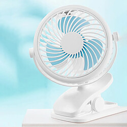 Avis Clip On Fan Ventilateur USB Vent Fort Silencieux à Faible Bruit Pour Dorm Office Sky Blue