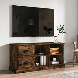 vidaXL Meuble TV chêne fumé 102x35,5x47,5 cm bois d'ingénierie