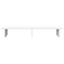 Avis vidaXL Support de moniteur blanc 100x27x15 cm bois d'ingénierie