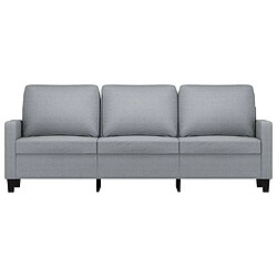 Avis Maison Chic Canapé à 3 places,Canapé droit,Sofa de Salon,Banquette Gris clair 180 cm Tissu -GKD180539