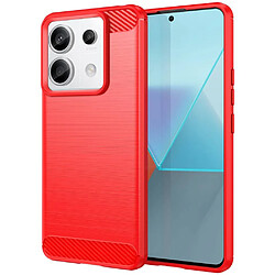 Htdmobiles Coque pour Xiaomi Redmi Note 13 Pro 5G / Poco X6 5G - housse etui silicone gel carbone + film ecran - ROUGE