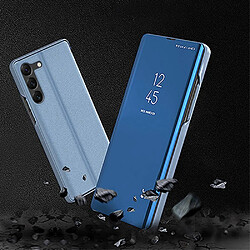 Avis Htdmobiles Housse pour Samsung Galaxy S24 5G - etui coque portefeuille clear view miroir + film ecran - BLEU