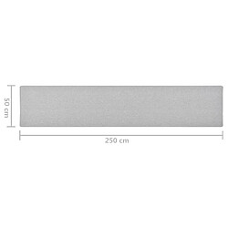 vidaXL Tapis de couloir Gris clair 50x250 cm pas cher