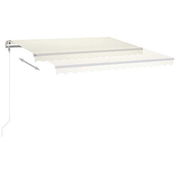 Acheter Maison Chic Auvent automatique | Store banne extérieur | Marquise avec capteur de vent et LED 450x300 cm Crème -MN34703