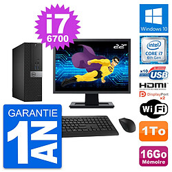 PC Dell 5040 SFF Ecran 22" Core i7-6700 RAM 16Go Disque 1To HDMI Windows 10 Wifi - Occasion