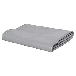 Helloshop26 Bâche 650 g/m² 4x4 m couverture de camping protection jardin gris 02_0002239