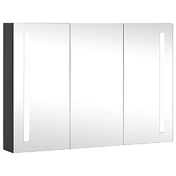 vidaXL Armoire de salle de bain à miroir LED 89x14x62 cm