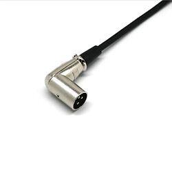 Câble d'Extension Audio Microphone Câble XLR Femelle à Angle Droit Mâle 0.2m Noir pas cher