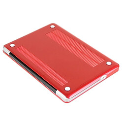 Wewoo Housse Étui rouge pour Macbook Pro 13,3 pouces 3 en 1 Crystal Hard Shell boîtier de protection en plastique avec clavier de et prise de poussière de port pas cher