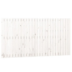 Maison Chic Tête de lit scandinave pour lit adulte,Meuble de chambre murale Blanc 166x3x90 cm Bois massif de pin -MN47442