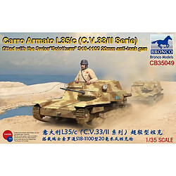 Bronco Models Maquette Véhicule Carro Armato L35/c (c.v.33/ii Serie) Fitted With The Swiss 'solothurn' S18-1100 20mm Anti-tank Gun