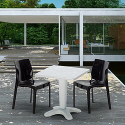 Grand Soleil Table et 2 chaises colorées polypropylen